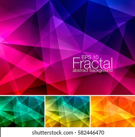 Fractal abstract background. Low poly vector background series, suitable for design element and web background 