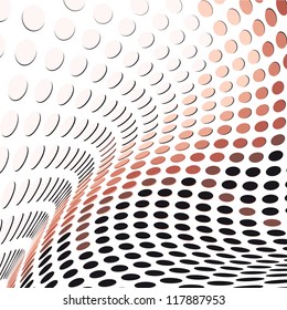 Fractal abstract background of retro circles.