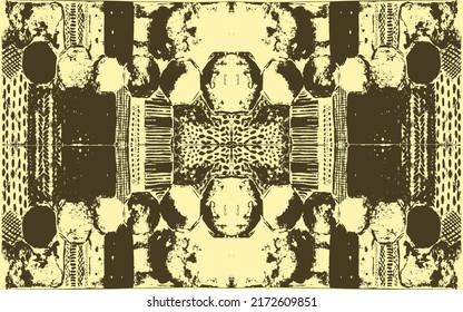 fractal with abstract spots vector pattern