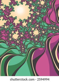 fractal flowering trees