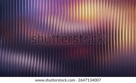 Fractal glass gradient background with pink sunset color and warm light. Yellow blur and abstract red degrade effect with violet gradation. Premium ribbed chrome design suits autumn or summer studio.