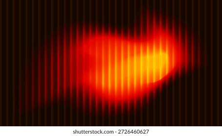 Fractal Glas Vektor Hintergrund mit glühenden Sonnenuntergang Gradient. Strahlende Sommerhitze, lebendiges goldenes Licht und warme Energielinien für abstraktes Design, Poster, Tapeten und magische Sonnenuntergangsgrafik