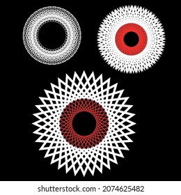 Fractal graphics. Abstract spirograph element. Vector spirograph