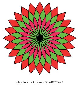 Fractal graphics. Abstract spirograph element. Vector spirograph