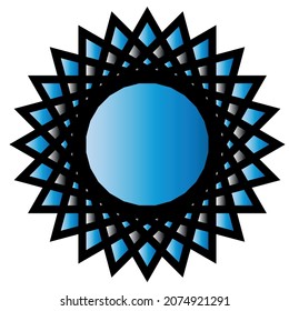 Fractal graphics. Abstract spirograph element. Vector spirograph