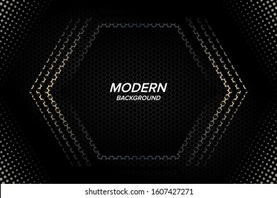 Fractal honeycomb abstract background. Low poly vector background series, suitable for design element and web background