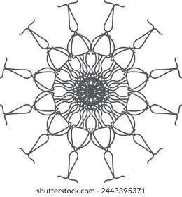  Fractal illustration. Through trial and error, a bounded set of parameters was determined and then used to generate an iterative map that is coloured by pixel frequency. 