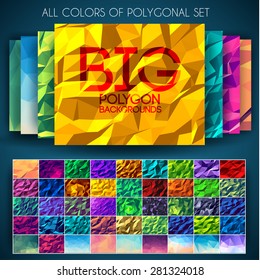 Fractal image polygon illustration set
