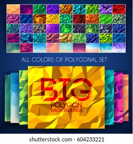Fractal image polygon illustration set