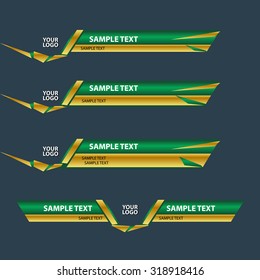 Fractal lower third banner bar name screen broadcast