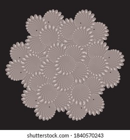 Fractal Ornate, eastern mandala. Art, round, colorful ornament 