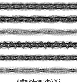 Fractal page text divider line design set