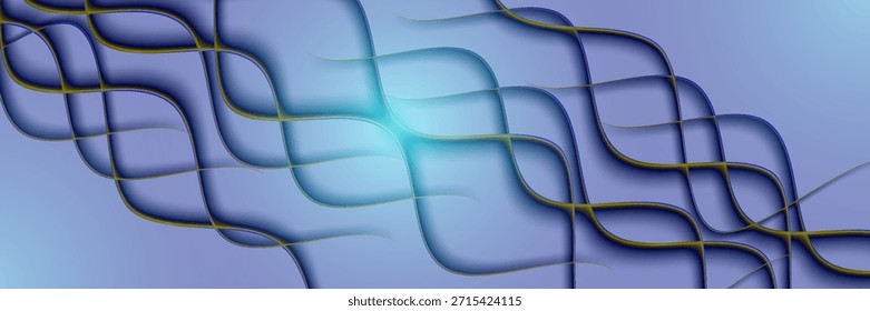 Fraktale Wiedergabe von blauen Gummischläuchen Hintergrund