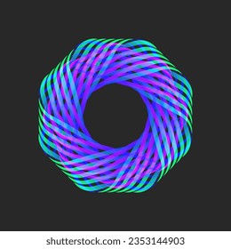 Fractal is a round geometric shape containing detailed circles structure of thin intertwined lines pattern.