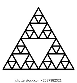 Fractal Structure icon represented by triangles Fractal Structure symbol Line style.