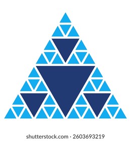 Fractal Structure icon represented by triangles Fractal Structure symbol Dualtone style.