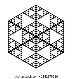 fractal triangle black
