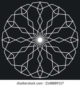 Fractal vector circle. Vector simple circle but with a pattern inside.