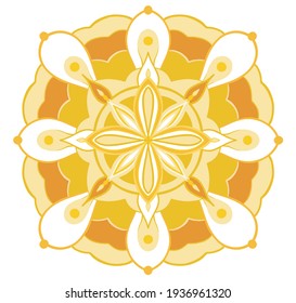 Fractals, repeating seven-dimensional drawing, 
Kaleidoscope vector