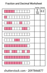 Fraction and decimal worksheet. math fraction worksheet