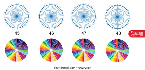 Fraction for education on white background vector
