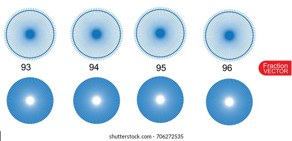 Fraction for education on white background vector
