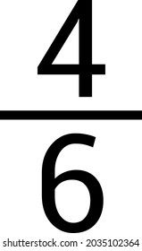 Fraction of four sixth vector