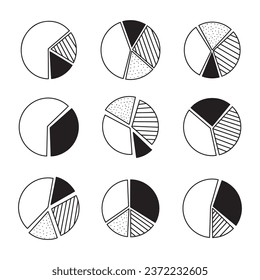 fraction hand draw doodle line