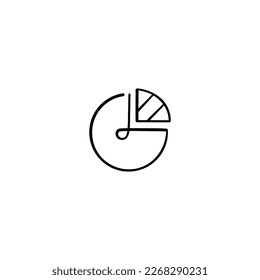 Fraction Line Style Icon Design
