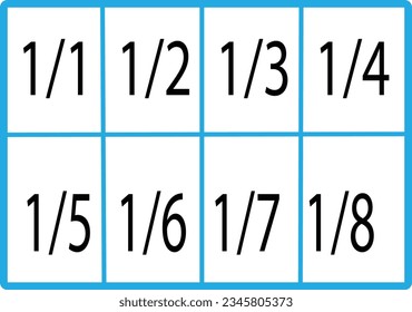 fractional numbers. hand drawing fractional numbers