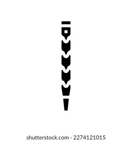 fractionating column chemical glassware lab glyph icon vector. fractionating column chemical glassware lab sign. isolated symbol illustration