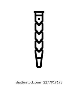 fractionating column chemical glassware lab line icon vector. fractionating column chemical glassware lab sign. isolated contour symbol black illustration