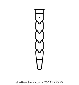 fractionating column chemical glassware lab line icon vector. fractionating column chemical glassware lab sign. isolated contour symbol black illustration