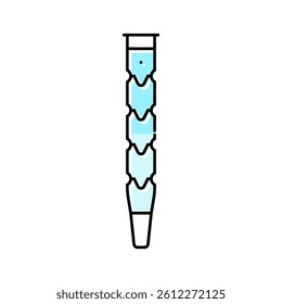 fractionating column chemical glassware lab color icon vector. fractionating column chemical glassware lab sign. isolated symbol illustration