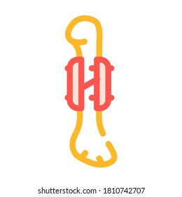 fracture bone treatment color icon vector. fracture bone treatment sign. isolated symbol illustration