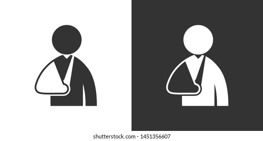 Fracture Dressing Sign Icon Vector