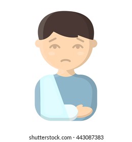Fracture icon cartoon. 