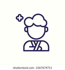 fracture icon, isolated hospital icon in light background, perfect for website, blog, logo, graphic design, social media, UI, mobile app