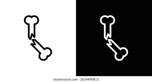 Fracture icon. Logotype vector set