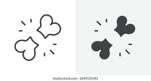 Fracture icon Outline vector sign