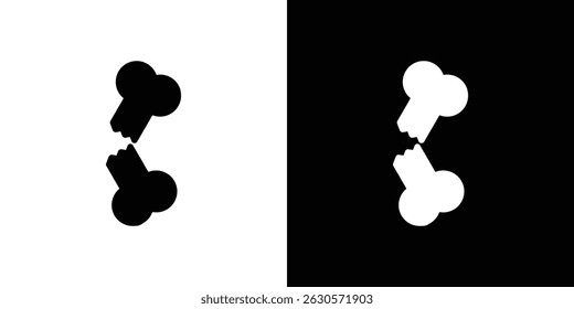 Fracture icon in solid flat trendy design style.