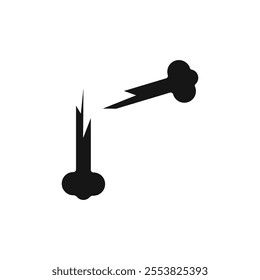Fracture icon Thin line flat illustration