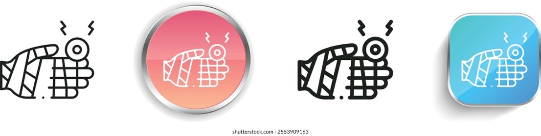 fracture icon. Thin Linear, Regular and Button Style Design Isolated On White Background