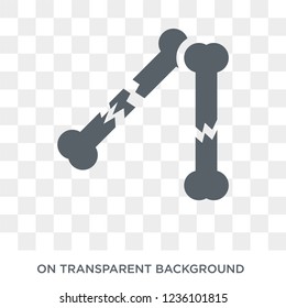 Fracture icon. Trendy flat vector Fracture icon on transparent background from Insurance collection. 