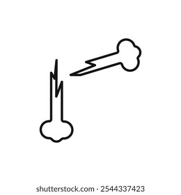 Fracture icon Vector flat thin line illustration