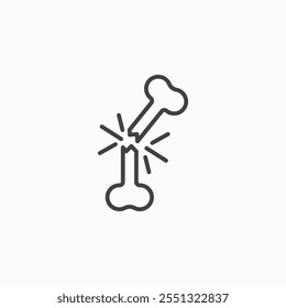 Fracture icon vector illustration. EPS10