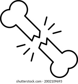 Fracture icon vector image. Can also be used for web apps, mobile apps and print media.