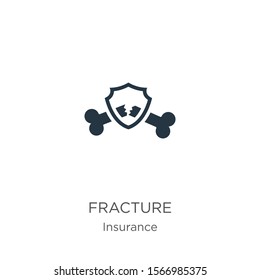 Fracture icon vector. Trendy flat fracture icon from insurance collection isolated on white background. Vector illustration can be used for web and mobile graphic design, logo, eps10