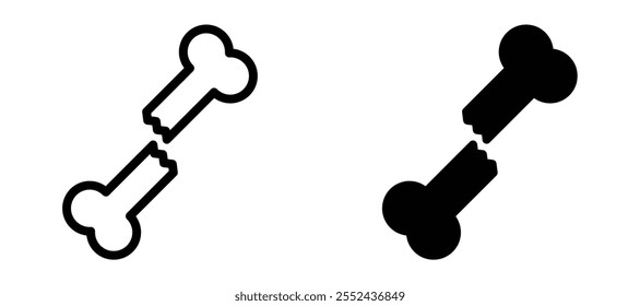 Fracture liner icon vector set.
