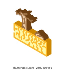 fractured earth fracture isometric icon vector. fractured earth fracture sign. isolated symbol illustration